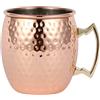 HERCHR Tazze Moscow Mule da 19 Once, Tazza Moscow Mule in Rame Martellato Fodera in Acciaio Inossidabile Placcatura in Rame Puro Tazza da Cocktail Per Cocktail