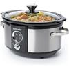 Brabantia BBEK1081 Pentola a cottura lenta - 3,5 Litri - 180 Watt - Pentola interna removibile - Coperchio in vetro - Schermo LED - 3 impostazioni di temperatura - Funzione mantenimento caldo