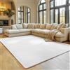 SIMPEX Tappeto Bianco 240x340 cm Tappeto Lavabile a Pelo Corto, Antiscivolo e Morbido, Design Monocromatico Moderno per Soggiorno, Camera da Letto, Cucina e Corridoio