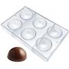Goldbaking Stampo grande a forma di mezza sfera di cioccolato, in policarbonato, stampo per semisfera, grande 6,3 cm