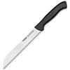 Pirge Coltello da pane Ecco con lama seghettata 17,5 cm nero per tagliare pane, bagel, torte - Coltello per rotoli - Coltello per sega - Coltello da cucina professionale in acciaio inossidabile