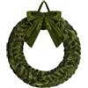 EpheyFIF Ghirlanda natalizia in velluto fatta a mano da 35,5 cm con Babbo Natale, decorazione per porte e feste, blu e verde, da appendere alla parete, per interni ed esterni (5 da 5)