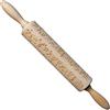 GIVBRO Mattarello di Natale in legno con incisione a rilievo note musicali tema per biscotti cottura biscotti pasticceria pasta strumento
