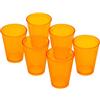 OMADA 6 Bicchieri in Plastica Rigida da 275 ml, Riutilizzabili e Impilabili | Set Bicchieri Acqua per Feste o Party, 8x H10 cm, In Plastica Resistente, Collezione Samba