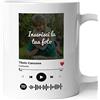 AL PRODUCTION Tazza Personalizzata con Foto e Musica Spotify - Codice Musicale Scannerizzabile per la Tua Canzone con Titolo e Autore - Idea Regalo Uomo e Donna per ogni Occasione - Made in Italy
