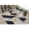 rugsx Tappeto esclusivo EMERALD Tappeto glamour, tappeto elegante per soggiorno, camera da letto, ufficio, guardaroba, Marmo, Geometrico blu scuro/oro 80x150 cm