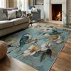 Generico Tappeto Salotto Fiori e Uccelli, 200x250 cm, Tappeto Motivo Ramo Fiore per Decorazioni Casa Camera da Letto, Lavabile in Lavatrice Antiscivolo Pelo Corto tO209