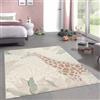 CARPETIA Tappeto da gioco per la camera dei bambini soffice, facile da trattare e resistente, giraffa natura crema verde, 200 x 290 cm