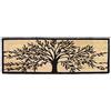 Casa Service SOGLIA Zerbino Cocco Naturale Rettangolare 40x120 cm Fondo Gomma PVC per ingresso Resistente Lavabile Antiscivolo (Black Tree)