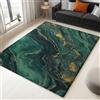 Generico Tappeto Soggiorno Marmo Verde Scuro 120x180 cm Tappeti Antiscivolo Morbido, Tappeti Flanella Lavabile per Camera Letto, Sala Pranzo, Camera Bambini