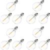 KVSERT 12 lampadine a LED G40 di ricambio, attacco E12 a LED infrangibili per stringa solare