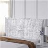 YUPAK Copritestata Letto Matrimoniale Bianco/Nero Elastica Copertura Per Testiera Per Letto, Copritestiera Letto, Antipolvere Protezione Copertura Cotone Addensare Antigraffio Cuscino,White-180X75CM