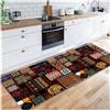 Siunwdiy Tappeti Runner Passatoia 40X100CM Antiscivolo Corridore Tappeto Lungo Tappeti di Zona Lavabile Morbido Microfibra Tappeto Cucina Vintage Colorato Rettangolo per la Cucina per Soggiorno