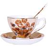 Eplze YBK Tech - Tazza e piattino in ceramica per pittura a olio in porcellana Bone China, serie Van Gogh (girasole)