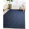 THE PIKKU INTERNATIONAL - Tappeto rettangolare in iuta naturale, tinto di blu, intrecciato a mano, per soggiorno, corridoio, cucina, camera da letto, 60 x 180 cm