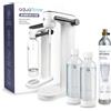 Aquafloow Gasatore per Acqua con Cilindro CO2 e 2 Bottiglie da 800 ml senza BPA - Macchina per Acqua Frizzante senza Elettricità - Design Elegante per Casa o Ufficio
