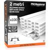Eurocali 100x Profili da 2m (200mt) in Alluminio Bianco per Strisce LED Copertura Opaca larghezza max striscia led 12.4mm - 24.7 x 7