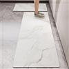 DOTBUY-SHOP Tappeto Cucina in Diatomite, 3D Stampa su Marmo Passatoia Cucina Antiscivolo, Tappeti Runner Lavabile Assorbimento, Tappetino per Ingresso Bagno Camera da Letto (Bianco 2,50x180cm)