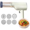 DengFen Idiyappam - Macchina per la pasta elettrica e macchina per la pasta, senza fili, portatile, 6 in 1, utensile da cucina multiuso per idiyappam, pasta e noodles fatti in casa (bianco)