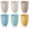 Guzzini 17950352 Tierra Set di 6 Bicchieri Alti Post Consumer Recycled Plastic Pio&Tito Toso 9,8xh12,4 cm - 520cc Riciclati da 27 Bottiglie di Plastica