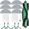 MYAYD Ricambi per iRóbot Rómba Combo Essential aspiratore e tergicristallo robot Y0112 Y011240 Y0110 Y01040 Y014020,17 pezzi Set di accessori Include 1 spazzola principale, 6 salviettine, 2 filtri HEPA, 4
