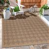 Carpetsale24 Tappeto da Esterno Impermeabile 140x200 cm Nero - Tappeto Resistente alle Intemperie e Lavabile in Lavatrice - Tappeto per Terrazza, Balcone, Campeggio, Giardino
