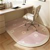 Hixingo Tappeto Sedia Ufficio Parquet, Tappetino Scrivania per Sedia da Ufficio Antiscivolo, Tappeto Gaming Pavimento Antigraffio per Pavimenti Duri (Fiore rosa,120 * 100cm)