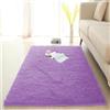 ADUODAO Tappeto soffice per camera da letto, grande tappeto con fondo antiscivolo, moderno, per cameretta dei bambini, area giochi per interni, tappeto shaggy per comodino (90 x 160 cm, viola)