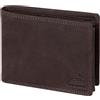 Fa.Volmer VO11 - Portafoglio da uomo in pelle con doppia cucitura extra stabile, 9 scomparti per carte di credito, formato orizzontale, 04 Hunter Grigio, m, Classico