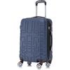 R.Leone Valigia da 1 Fino a Set 3 Bagaglio a mano 55x40x20 Ryanair Vueling adatto Iberia Wizzair EasyJet, Medio, Grande 4 Ruote ABS 6112 (Blu, M - Valigia Media)