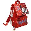 CARTOON Zaino Estensibile Minnie Mouse, Disney, con pattina magnetica intercambiabile, borsa, scuola, tempo libero, passeggio, 44 x 29 x 18 Cm, rosso - 1111396792
