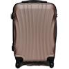 R.Leone Valigia Trolley Bagaglio a mano Rigido Ultraleggero in ABS 4 Ruote Autonome 2037 (Rose gold)