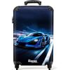 NoBoringSuitcases.com Valigia Bambini Trolley - 55x40x20 cm (Auto - Blu - Autostrada)