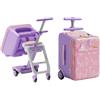 Jovikids Valigia Cavalcabile per Bambini, 38L Trolley Bagaglio a mano, Bambini dai 3 anni in su, Ruote universali, braccioli per bambini, 30 * 38.6 * 56.9cm (pink)