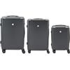 Convector Set 3 Trolley Da Viaggio, Valigie Rigide in Tre Dimensioni Con Ruote Girevoli a 360°, Lucchetto TSA e Struttura in ABS Doppio Strato, Antigraffio e Antiurto