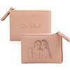 Jeweidea Portafoglio Personalizzato per Donna con Foto Incisa e Nomi Piccolo Portafoglio Bifold con Tasca Portamonete con Cerniera per Mamma, Fidanzata, Regali di Natale Personalizzati (##Rosa)