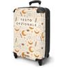 NoBoringSuitcases.com® Trolley Bagaglio a Mano 55x40x20, Bagaglio da 10 kg con Ruote, Valigia Rigida Leggera, Trolley Cabina con Motivo Bohemien, Disponibile in 6 Design, Valigia per Aereo