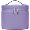 Generic Borsa da viaggio portatile in pelle, borsa cosmetica rimovibile con scomparto for il lavaggio separato, unisex(Purple)