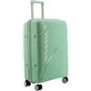 NPLE FAMILY-Trolley Medio da Stiva 65x45x30 cm, Valigia Rigida in Polipropilene Antiurto Ultra Resistente, Chiusura a 3 Combinazioni, 4 Ruote Multidirezionali 360°,3,4 kg (Verde, M)