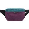 PP-Berlin Marsupio quadrato in velluto tricolore, vegano, realizzato a mano a Berlino, unisex, hipbag, crossbody bag, borsa a tracolla, marsupio, melanzana, petrolio, nero, Eckig medium, Tracolla