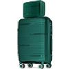 POSH Set di Valigie 2 pezzi in Polipropilene Rigido - Beauty Case 14L, Mittelgroße 62L - Trolley da Viaggio con Serratura TSA e Doppie Ruote Silenziose -Set di Bagagli Ultraleggero per Viaggio