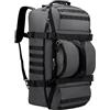 Boniffyy 80L Zaino da Viaggio Zaino da Hiking Impermeabile Borsone Da Viaggio Grande Borsa Da Sportiva Trekking Weekender Borsone Duffle Travel Bag Pieghevole Sport Campeggio Backpack (Grigio,senza ruote)