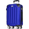 POSH Valigia media in ABS - Trolley rigido leggero 65x45x25 cm - Bagaglio da viaggio da 62L con serratura a combinazione - Rigida da 3 kg con ruote piroettanti a 360° - Ideale per viaggi di 7 giorni