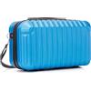 R.Leone Valigia Ryanair 40x20x25 cm Traccolla Bagaglio a mano Beauty Case in ABS 2208 (Azzurro, XS Beauty case 40x20x25cm)