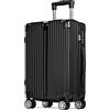 POSH Valigia da viaggio 68x44x26 cm - Trolley leggera da 3,2 kg in ABS - Capacità da 62,5 L con doppie ruote silenziose a 360° - Bagaglio stabile con lucchetto a combinazione