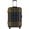 Mexpekil Copertura per valigie antipolvere a quadri, elastica, lavabile, elasticizzata, per valigie da viaggio, adatta per bagagli da 45-81 cm, Nero , L