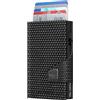 Tru Virtu® Portafoglio portatessere Click & Slide Diagonal Carbon Black/Black I Porta carte di credito I Protezione RFID-NFC I Portafoglio in vera pelle italiana I Borsellino I Slim Wallet