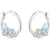 CYMYSS Orecchini a cerchio in Argento Sterling 925 per donna, ipoallergenici, stile huggie, 925, Argento sterling, Non pietra preziosa
