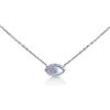 MYSTIC JEWELS by Dalia - Collana a forma di occhio turco, in argento Sterling 925 con zirconi cubici e madreperla (Argento 925)