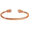 Touchstone Handcrafted By Indian Skilled Artisans Durable High Gauge Copper Peace Healing Chakra Hand Twisted Pipe Mediation Bracelet In Natural Tone.